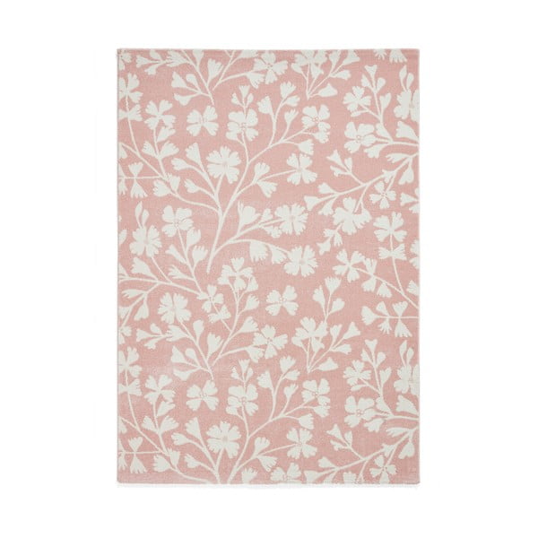 Jasnoróżowy dywan 80x150 cm Grace Floral – Catherine Lansfield