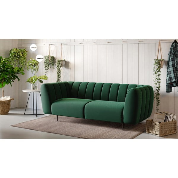 Ciemnozielona sofa Ghado Shel, 210 cm-image-1