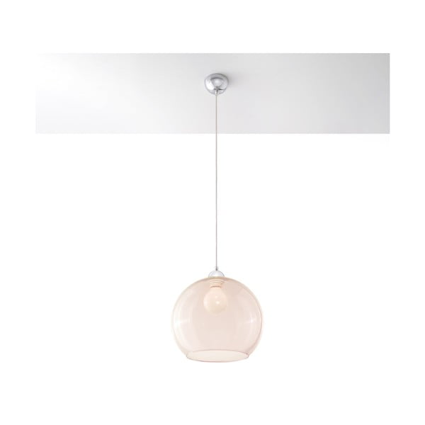 Beżowa lampa wisząca z szklanym kloszem ø 30 cm Bilbao – Sollux-image-2