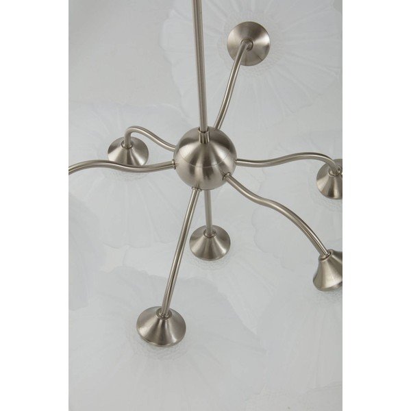 Szklana lampa wisząca ze ściemniaczem w kolorze matowego srebra ø 70 cm Nugget – Jotex-image-3