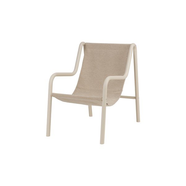 Beżowy metalowy fotel ogrodowy Nokk – noo.ma