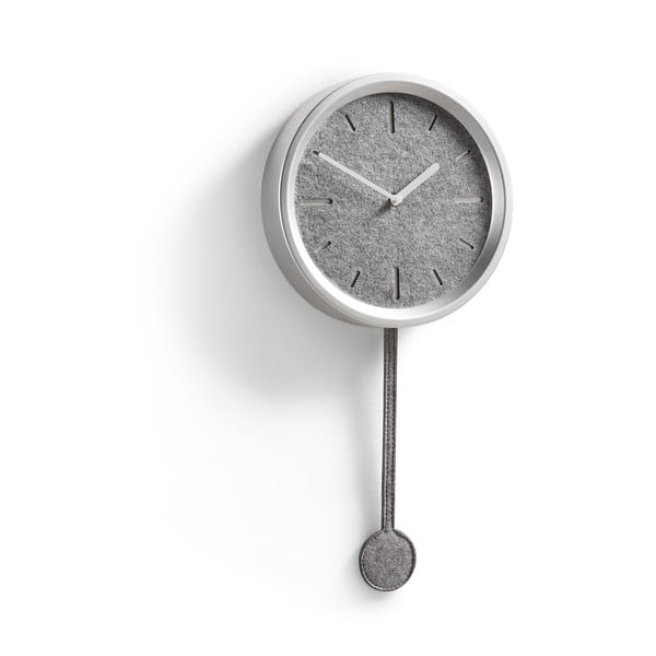 Zegar ścienny w srebrnej barwie La Forma Nexo