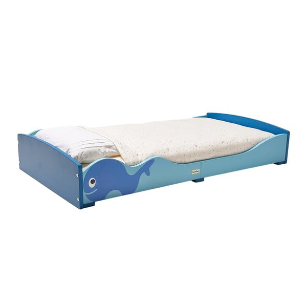 Niebieskie łóżko dziecięce 70x140 cm Whale – Rocket Baby