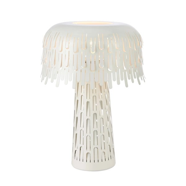 Biała lampa stołowa z metalowym kloszem (wysokość 38 cm) Verbera – Markslöjd