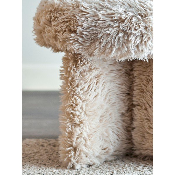 Beżowy puf z imitacji futra Frikka – Bloomingville-image-3