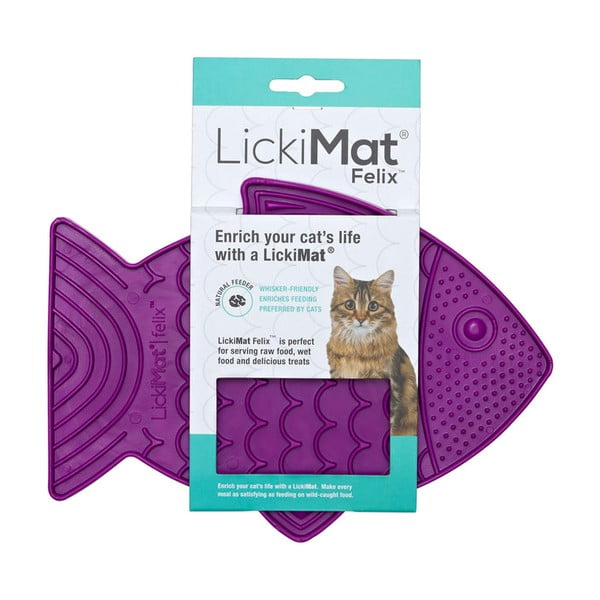 Mata do lizania dla kotów Felix Purple – LickiMat