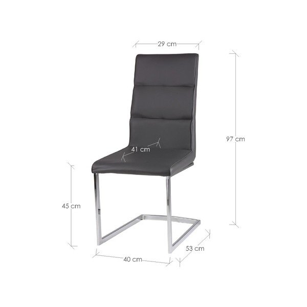 Zestaw 2 szarych krzeseł sømcasa Camile-image-2