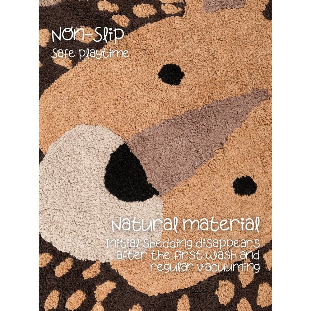 Pomarańczowy/brązowy bawełniany dywan dziecięcy odpowiedni do prania/tkany ręcznie 120x125 cm Snuggle Roary – Hanse Home (zdjęcie 3)