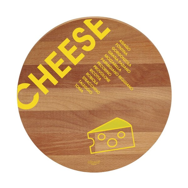 Deska do krojenia z drewna bukowego Bisetti Cheese, ø 30 cm