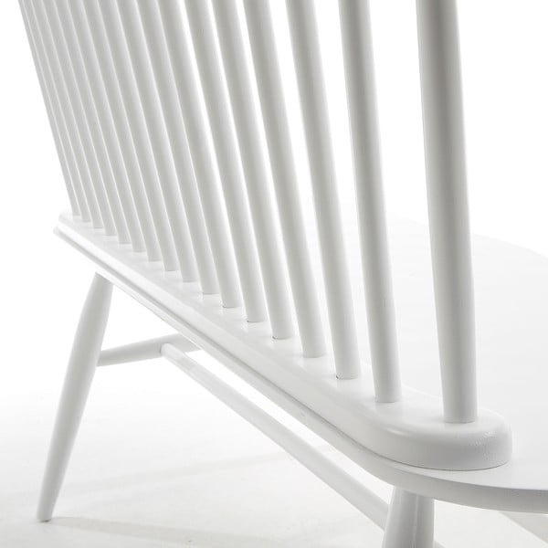 Biała ławka z kauczukowego drewna Kave Home Slover, 120x53 cm-image-4