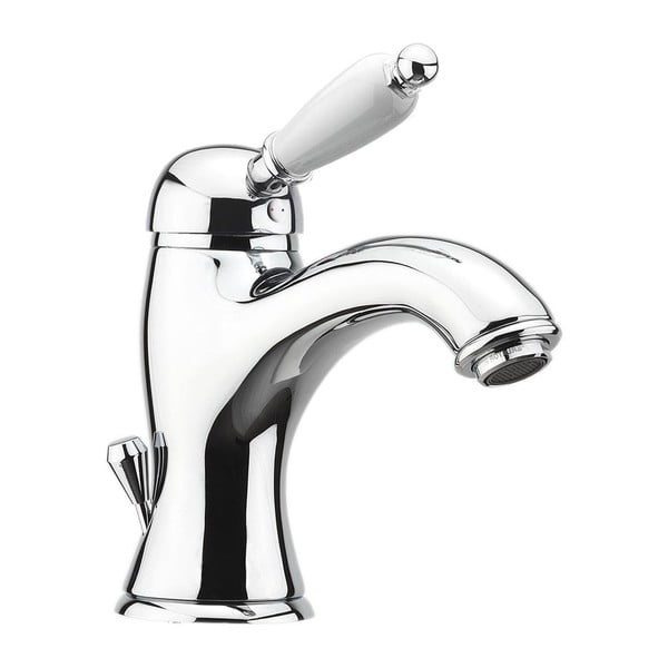 Bateria umywalkowa stojąca w kolorze srebra Kirké White – Sapho