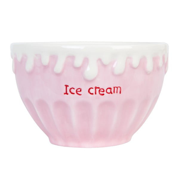 Różowa miseczka ceramiczna na lody Claree & Eef, Ø 15 cm