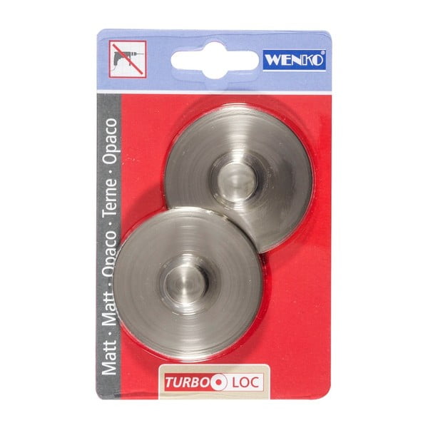 Zestaw 2 haczyków ściennych Wenko Turbo-Loc Matt-image-1