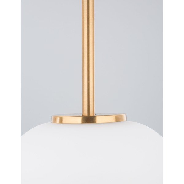 Biała/w kolorze mosiądzu szklana lampa wisząca ø 22 cm Lato – Nova Luce-image-3