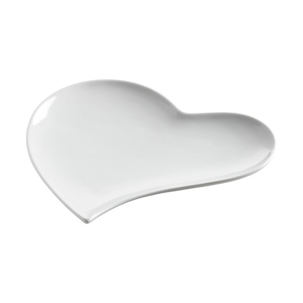 Biały porcelanowy talerz deserowy Maxwell & Williams Amore, 21x21 cm