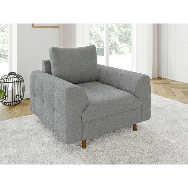 Szary fotel z materiału bouclé Ariella – Ropez-image-3