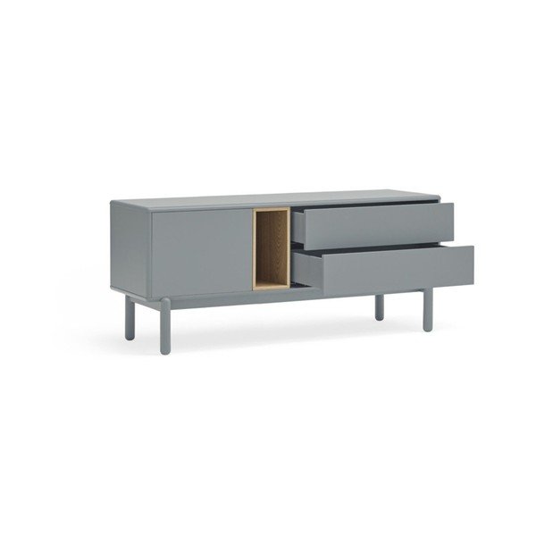 Niebieska/szara szafka pod TV 140x56 cm Corvo – Teulat-image-2