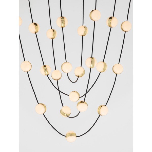 Aluminiowa lampa wisząca LED ze ściemniaczem w kolorze matowej czerni z kloszem ze szkła akrylowego ø 84 cm Alcinoe – Nova Luce-image-2