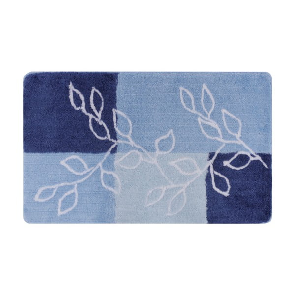 Niebieski dywanik łazienkowy Confetti Lagina, 60x100 cm