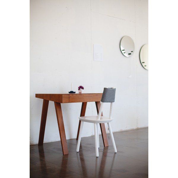 Brązowy stół z nogami z drewna jesionowego EMKO 4.9, 80x70 cm-image-1