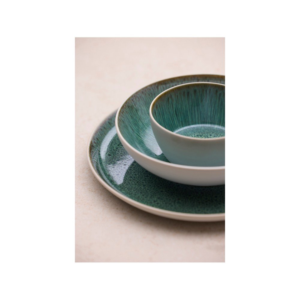 Biało-zielony kamionkowy talerz ø 27 cm Gastro White/Green – Bitz (zdjęcie 10)