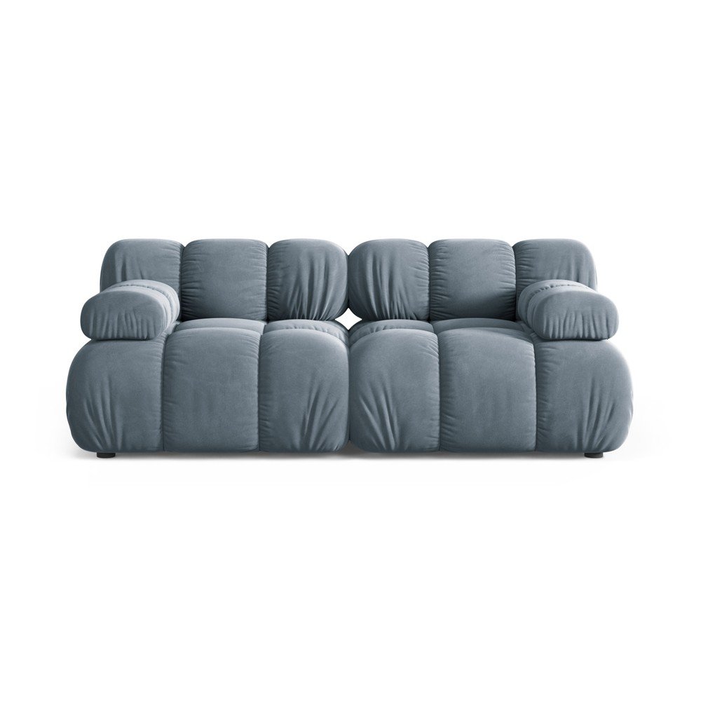 Szara aksamitna sofa modułowa 188 cm Bellis – Micadoni