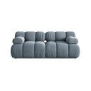 Szara aksamitna sofa modułowa 188 cm Bellis – Micadoni 