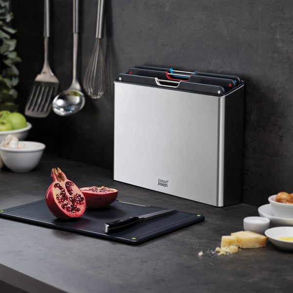 Deski do krojenia zestaw 4 szt. ze stojakiem 7x35,5 cm Folio – Joseph Joseph-image-1