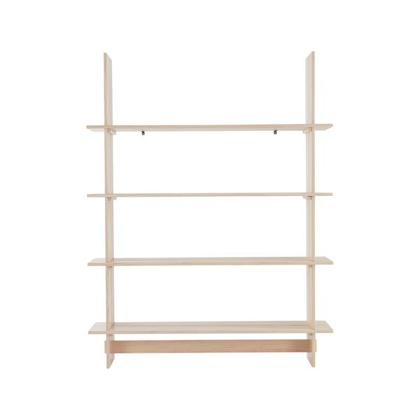 Regał z litego drewna sosnowego w naturalnym kolorze 140x180x40 cm Tottori – Jotex-image-2