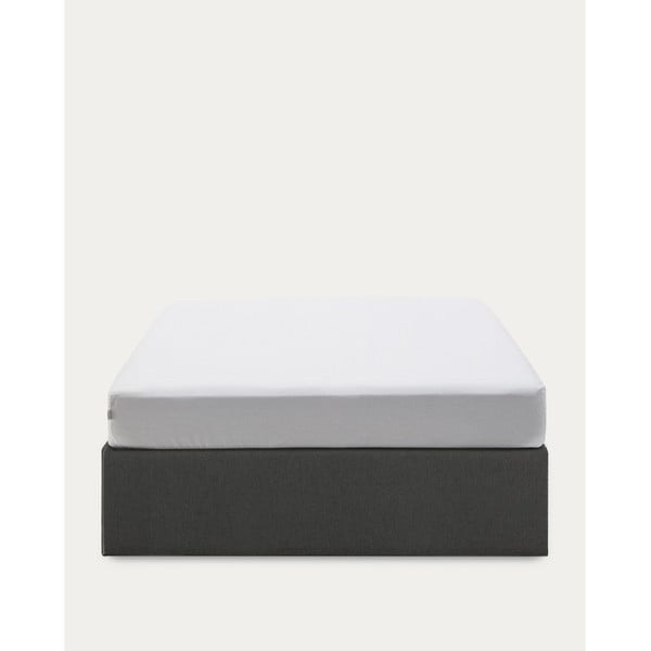 Czarne tapicerowane łóżko dwuosobowe ze schowkiem 180x200 cm Matters – Kave Home-image-3