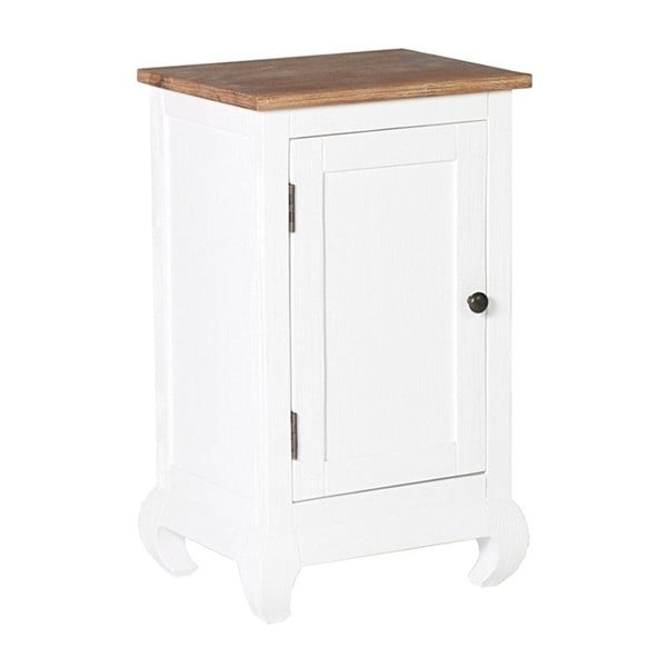 Biała szafka łazienkowa z drewna akacjowego Woodking Kimberly