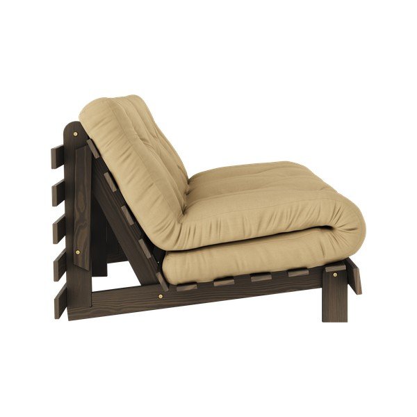 Musztardowobeżowa rozkładana sofa 160 cm Roots – Karup Design-image-4