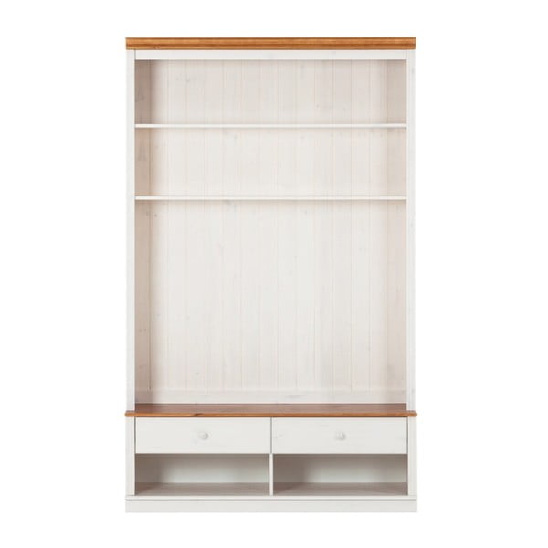 Biały zestaw pod TV z litego drewna sosnowego 140x223 cm Anita – Støraa