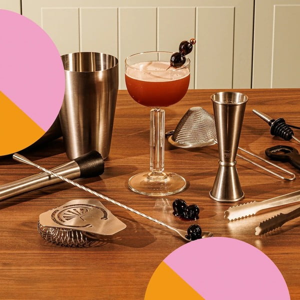 Zestaw barmański do drinków ze stali nierdzewnej Bar in Box – VacuVin-image-1