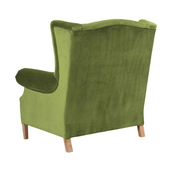 Oliwkowy aksamitny fotel Max Winzer Harvey Velvet-image-3