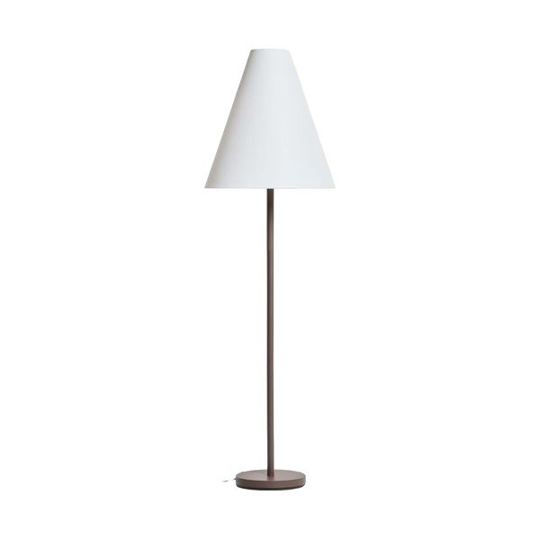 Brązowa lampa stojąca z tekstylnym kloszem (wysokość 153 cm) Navat – Kave Home