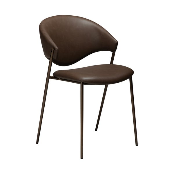 Ciemnobrązowe krzesło z imitacji skóry Zone – DAN-FORM Denmark