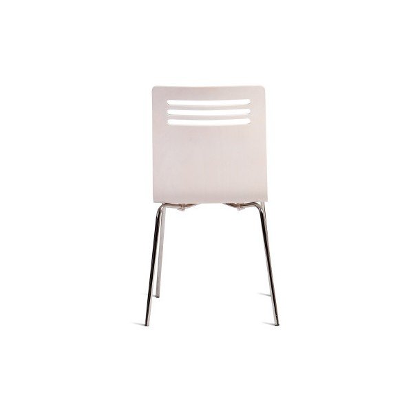 Białe krzesło z siedziskiem z drewna bukowego Charlie Pommier Comfort-image-3