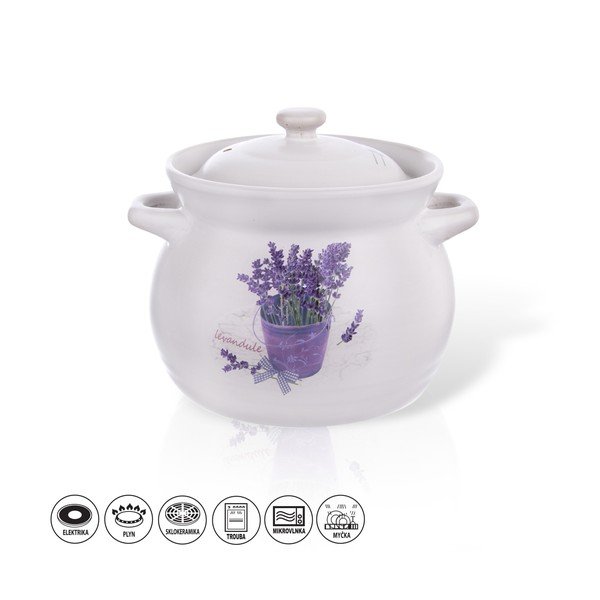 Ceramiczny garnek żaroodporny Orion Levandule, 3,9 l