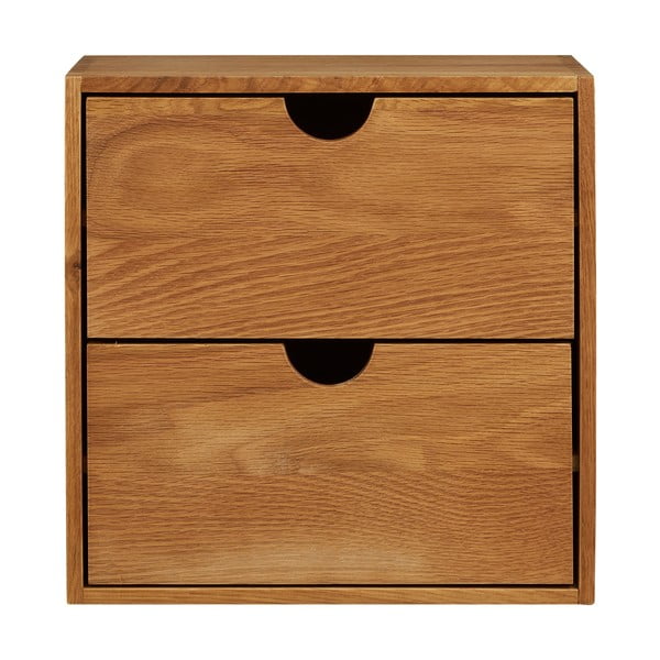 Wielopoziomowa półka z litego drewna dębowego w naturalnym kolorze 18 cm Townsville – House Nordic