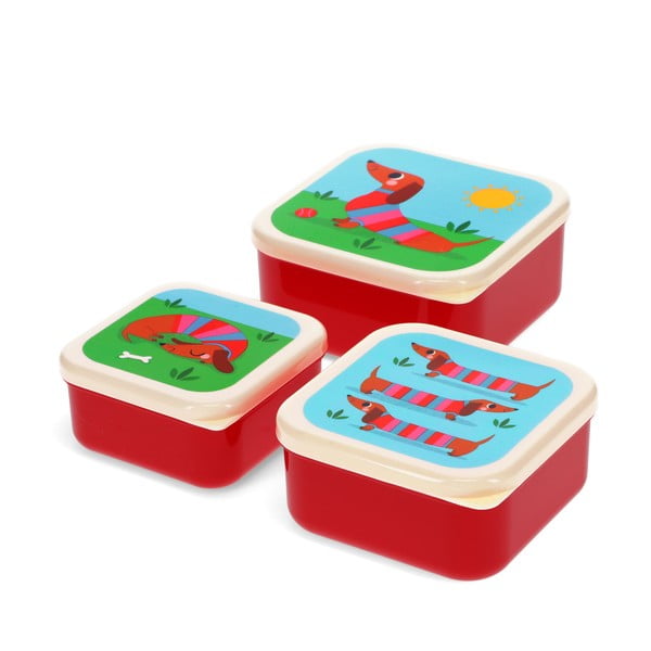 Pojemnik śniadaniowy dla dzieci 3 szt. Sausage Dog – Rex London-image-2