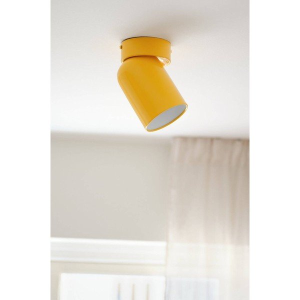 Żółta metalowa lampa punktowa z elastyczną konstrukcją/ze ściemniaczem ø 10,5 cm Ara – Jotex-image-2