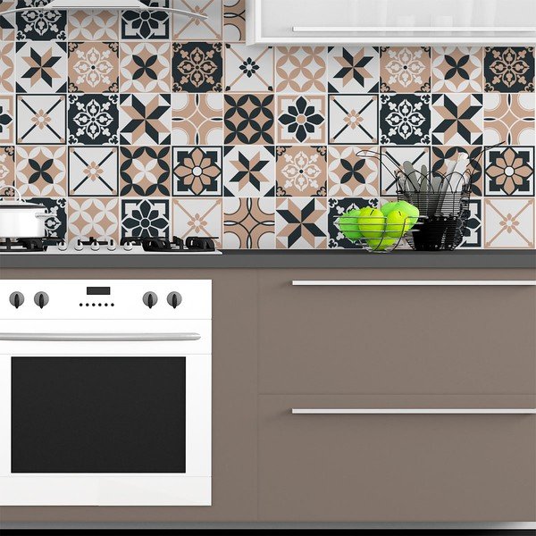 Zestaw 30 naklejek ściennych Ambiance Azulejos Aldonio, 15x15 cm-image-3