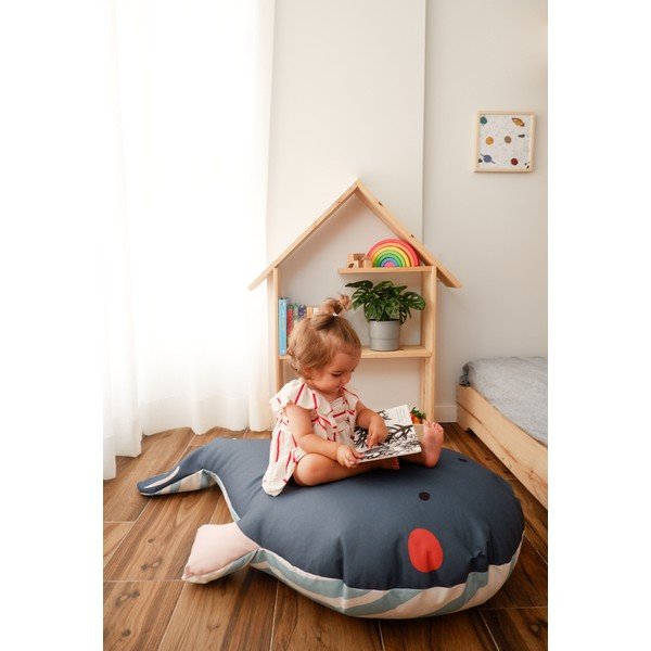 Szary dziecięcy worek do siedzenia Whale – The Wild Hug-image-1