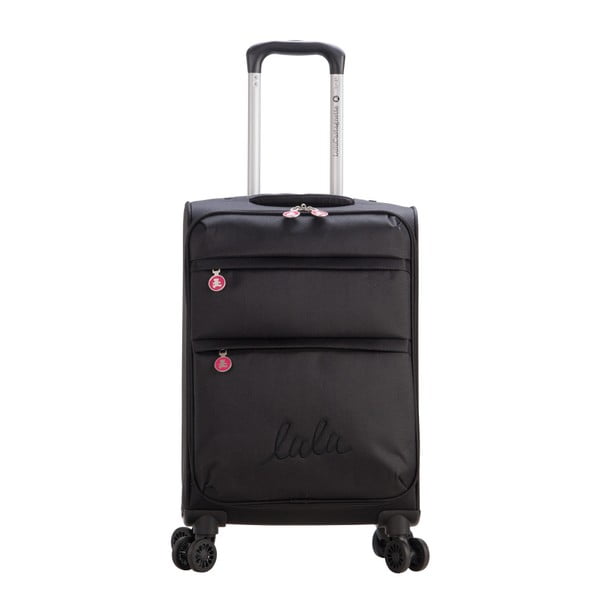 Czarna walizka z 4 kółkami Lulucastagnette Luciana, 71 l