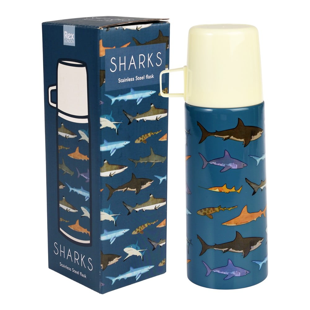 Niebieski termos dla dzieci 350 ml Sharks – Rex London (zdjęcie 7)