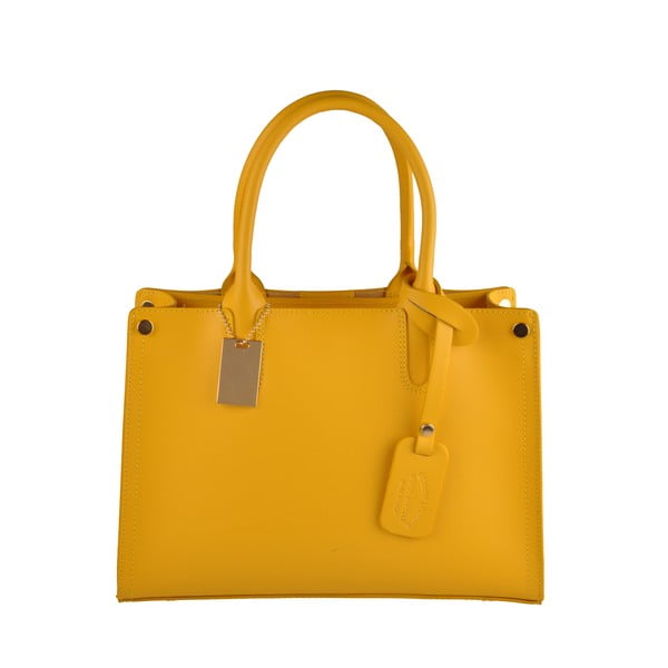 Żółta torebka skórzana Florence Bags Manor