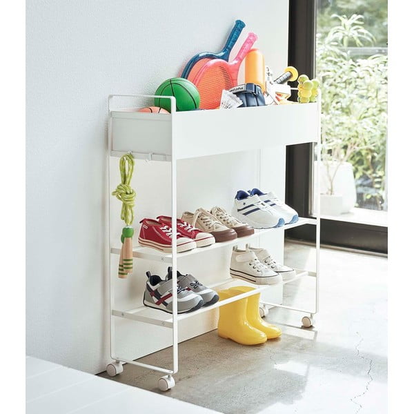 Biała metalowa dziecięca szafka na buty 74,5x74,5x22 cm Tower – YAMAZAKI-image-4