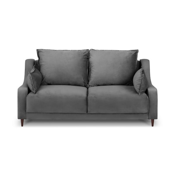 Szara aksamitna sofa Mazzini Sofas Freesia, 150 cm