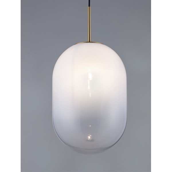 Biała/w kolorze złota szklana lampa wisząca ø 24 cm Chrysi – Nova Luce-image-1